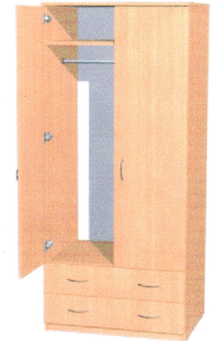Szafa ubraniowa 183-2 "80"