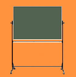 Tablica obrotowa 2-stronna na stojaku biała-biała 150 x 100 TYP A