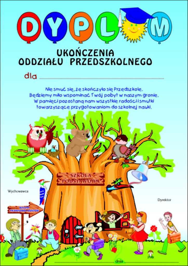 Dyplom ukończenia oddziału przedszkolnego10