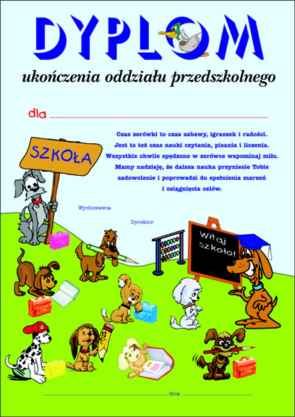 Dyplom ukończenia oddziału przedszkolnego2
