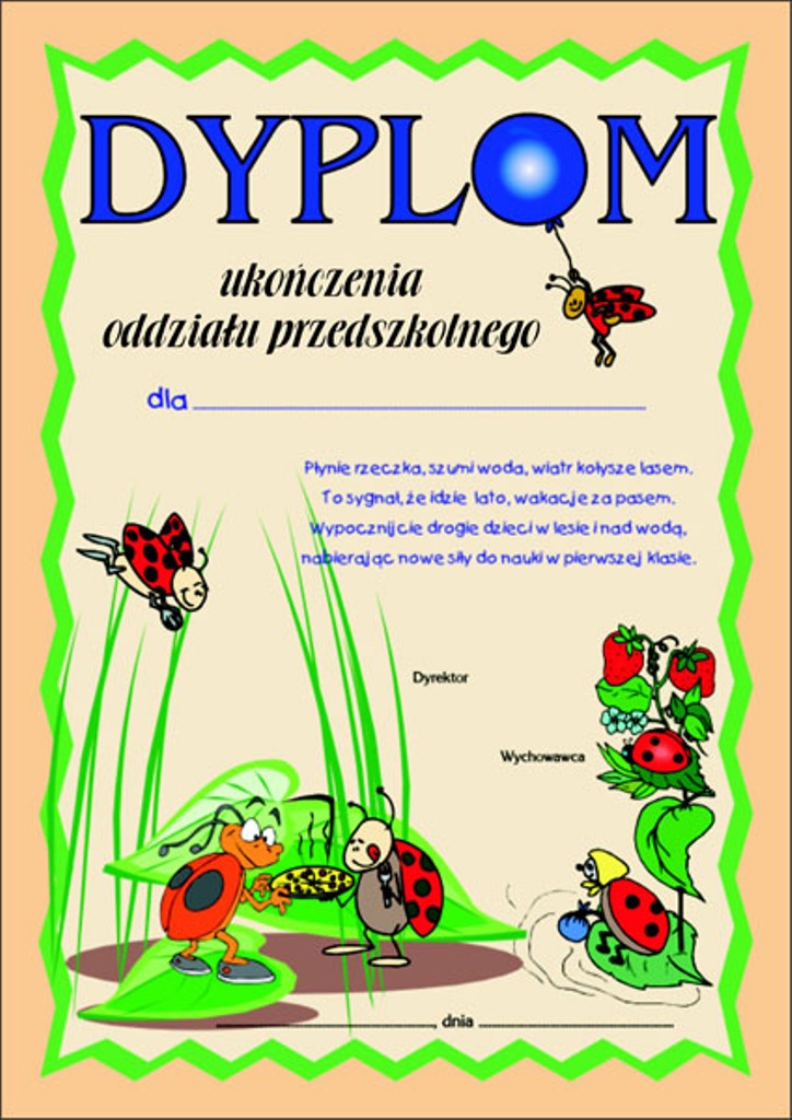 Dyplom ukończenia oddziału przedszkolnego3