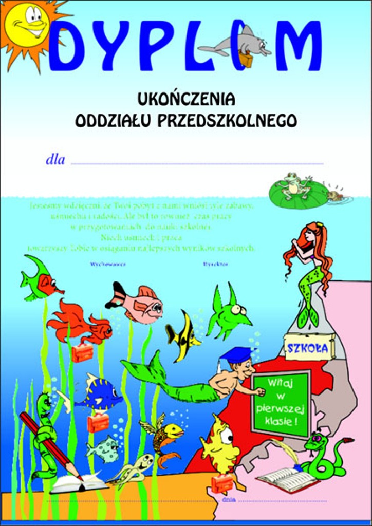 Dyplom ukończenia oddziału przedszkolnego 7