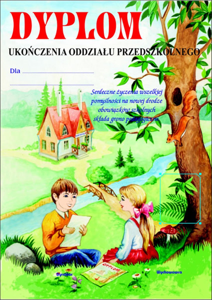 Dyplom ukończenia oddziału przedszkolnego 9