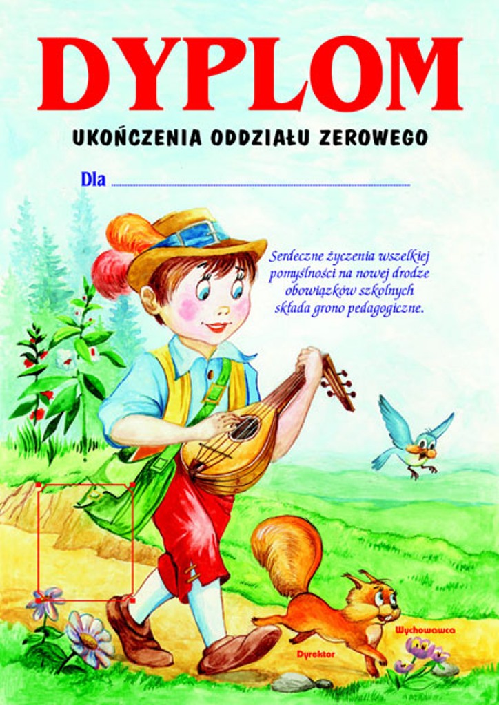 Dyplom ukończenia oddziału zerowego 8