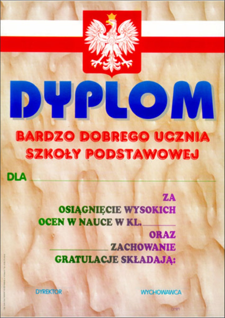 Dyplom Wzorowy Uczeń 7
