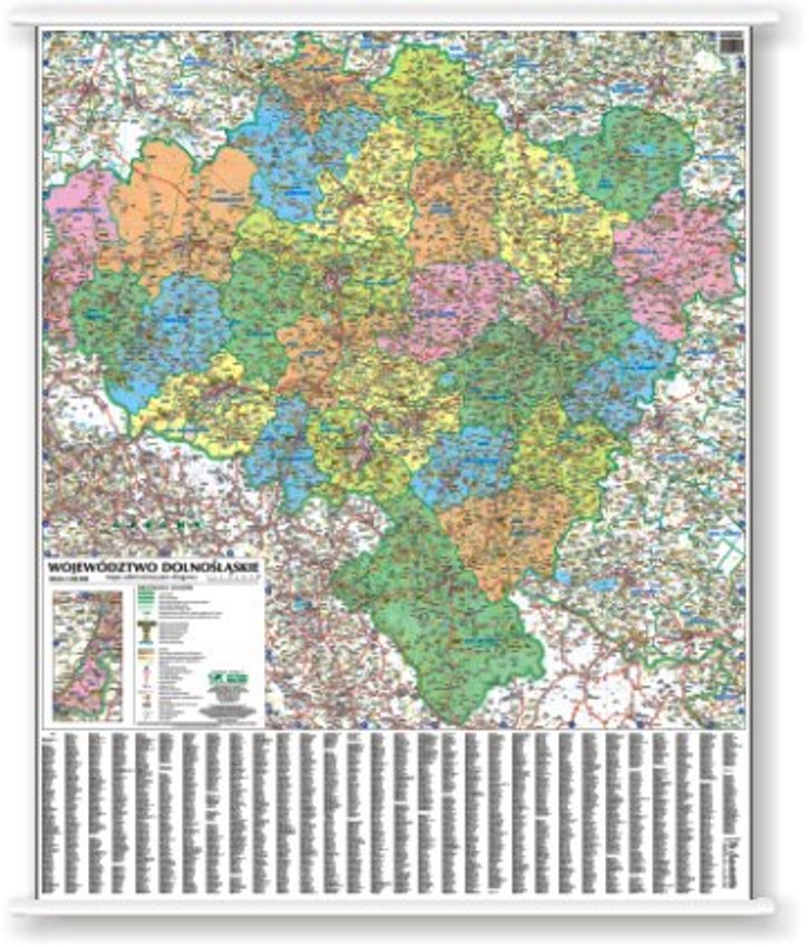 Mapa Województwo DOLNOŚLĄSKIE