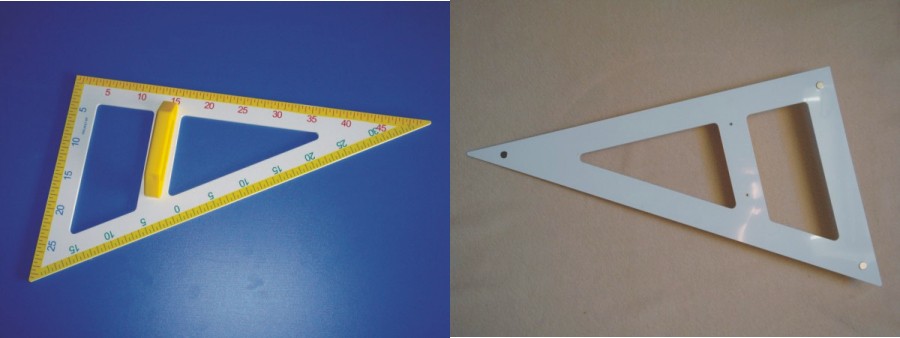 Trójkąt tablicowy 60 stopni PVC magnetyczny