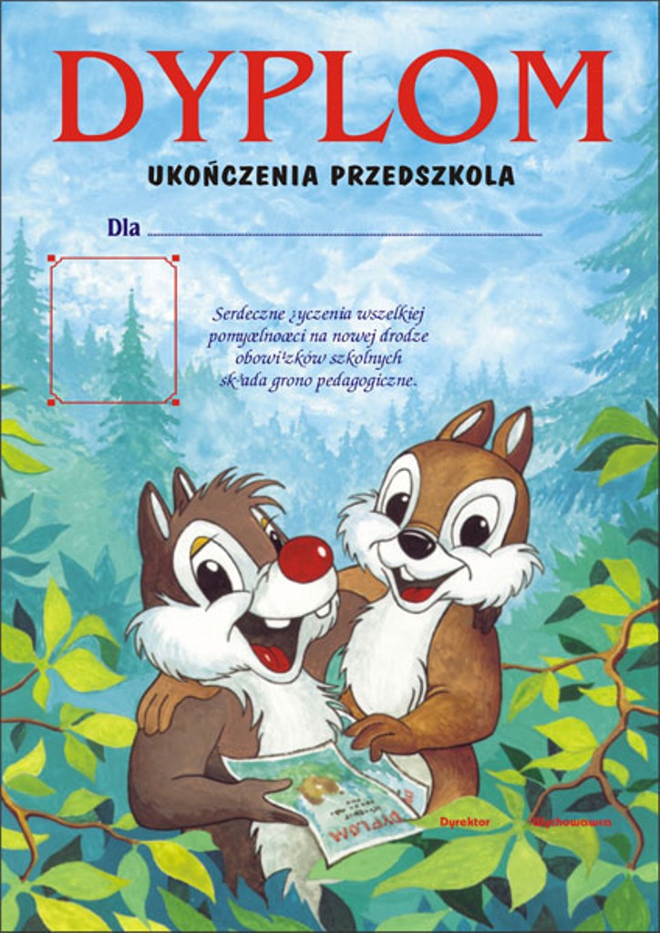 Dyplom ukończenia przedszkola 1