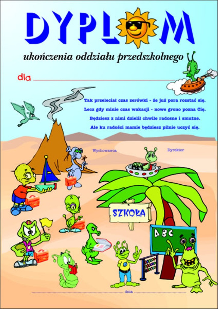 Dyplom ukończenia oddziału przedszkolnego1
