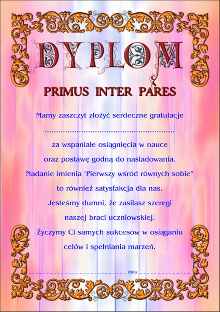Dyplom absolwenta - Pożegnanie Absolwenta 1