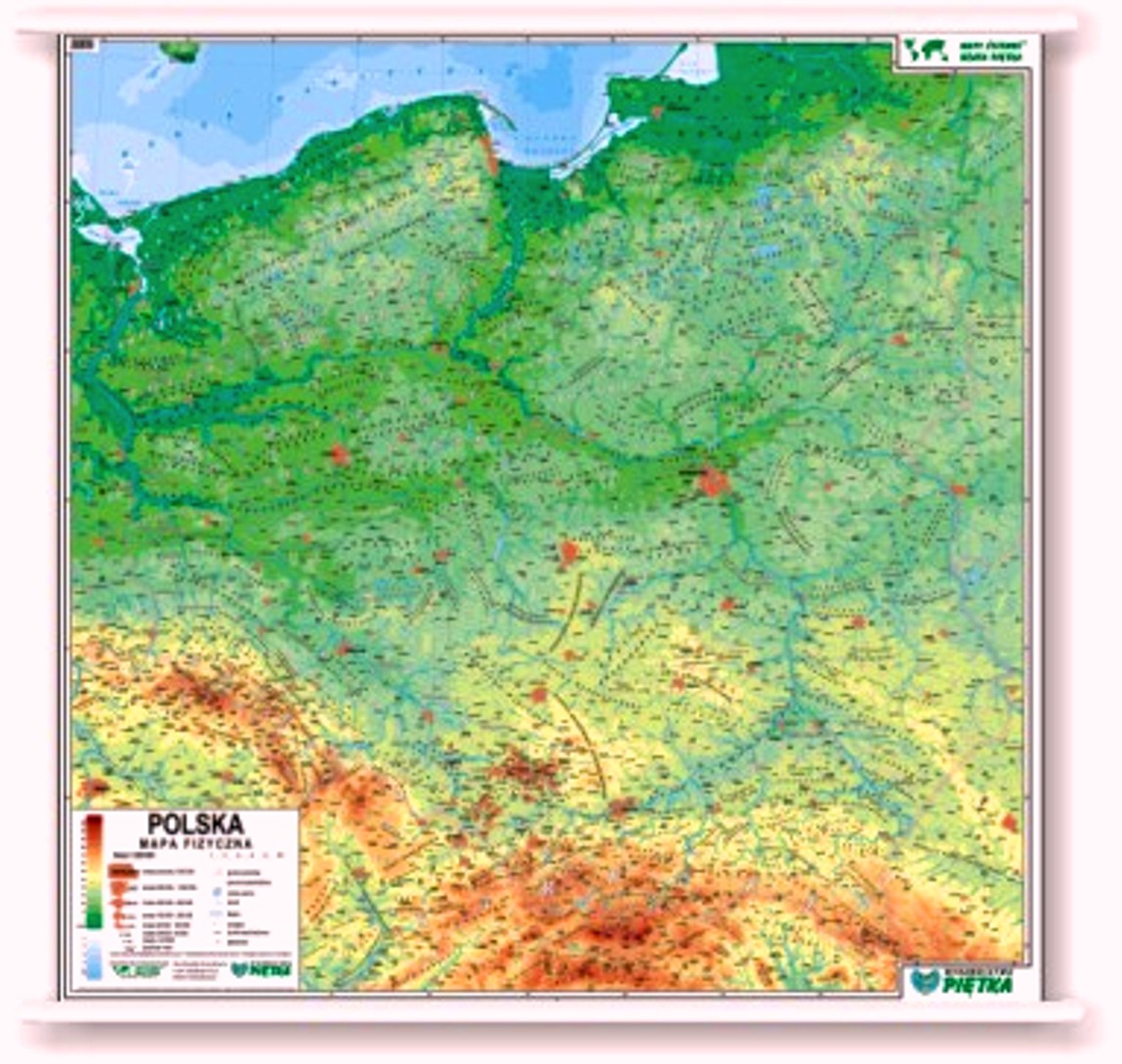 Mapa- Polska- fizyczna