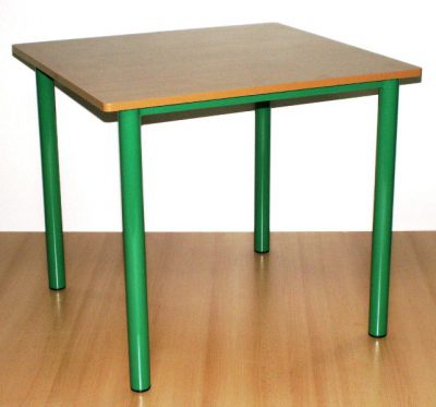 Stół świetlicowy 80 x 80 nr 5,6 nogi z rury fi 48 mm