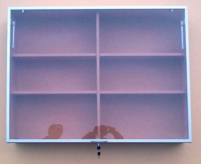 Gablota na puchary z frontem aluminiowym 100h x 120 x 20 cm